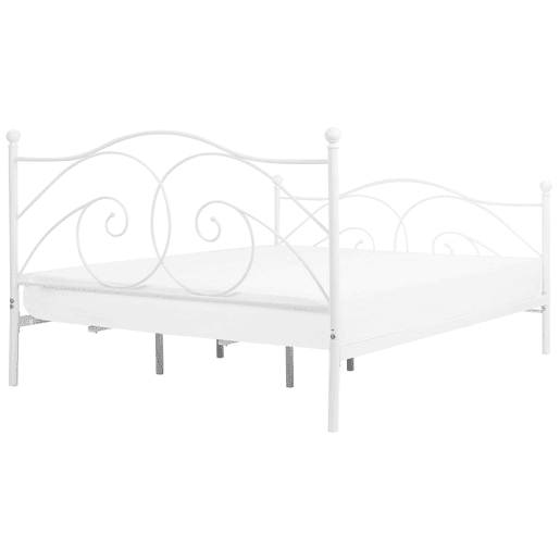 Cama Metal DINARD 180 x 200 cm Branco