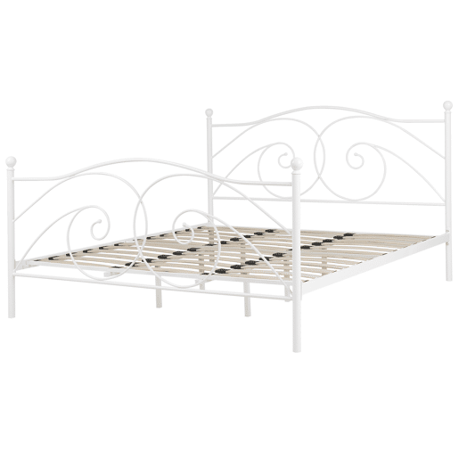 Cama Metal DINARD 180 x 200 cm Branco