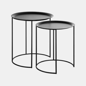 Conjunto de 2 mesas de apoio TWINS Metal Preto