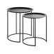 Beliani Conjunto de 2 mesas auxiliares TWINS 40x40 Beliani Conjunto de 2 mesas auxiliares TWINS 40x40 Negro