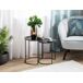 Beliani Conjunto de 2 mesas auxiliares TWINS 40x40 Beliani Conjunto de 2 mesas auxiliares TWINS 40x40 Negro