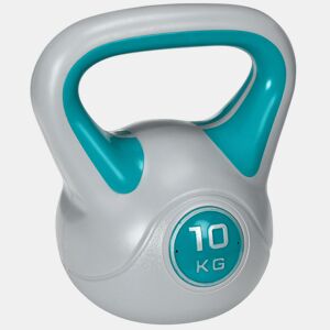 SPORTNOW Kettlebell 10kg Peso Russo com Revestimento de PU e Enchimento de Areia para Treinamento em Casa Ginásio 22x16x26cm Azul e Cinza