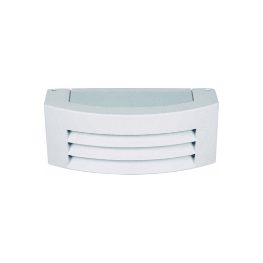 candeeiro de parede exterior em alumínio branco da série misissipi 29cm