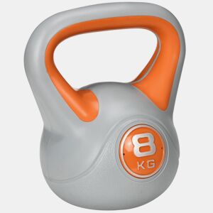 SPORTNOW Kettlebell 8kg Peso Russo com Revestimento de PU e Enchimento de Areia para Treinamento em Casa Ginásio 20x14x24cm Laranja e Cinza