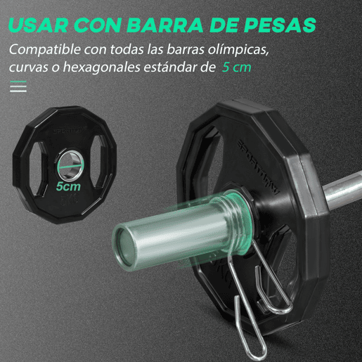 SPORTNOW Conjunto de 2 Discos de Pesos Olímpicos 5 kg Ø24x3,5 cm Ferro Fundido Placas de Pesos com Orifício de 50 mm para Barra Treino Fitness em Casa ou Ginásio Preto