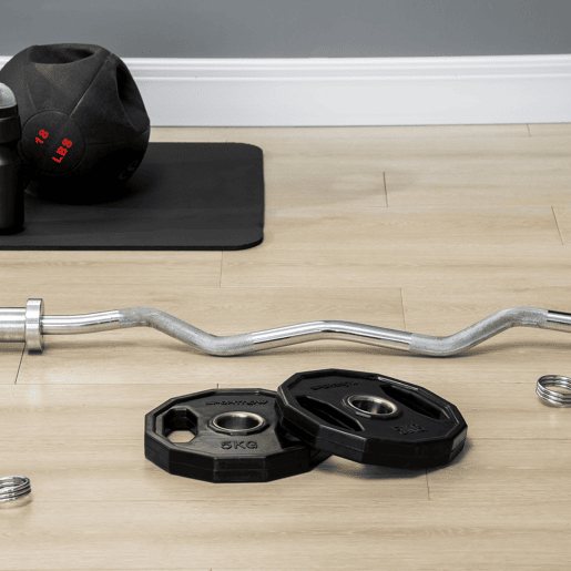 SPORTNOW Conjunto de 2 Discos de Pesos Olímpicos 5 kg Ø24x3,5 cm Ferro Fundido Placas de Pesos com Orifício de 50 mm para Barra Treino Fitness em Casa ou Ginásio Preto