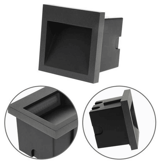Luz acrílica de encastrar para exterior cor cinzenta série mustang 9cm