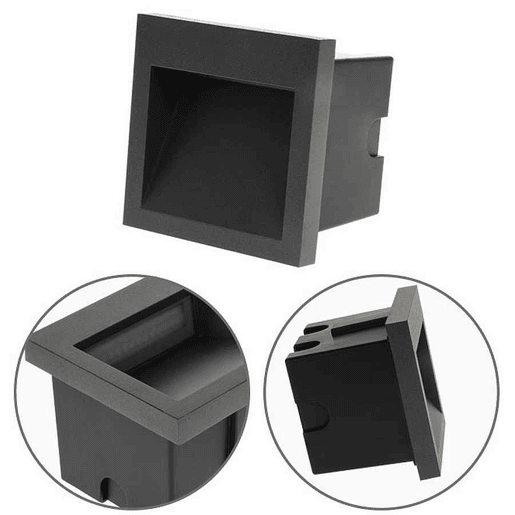 Luz acrílica de encastrar para exterior cor cinzenta série mustang 9cm