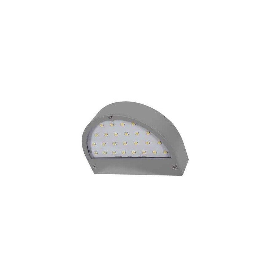Aplique de exterior metal color gris serie juba cm