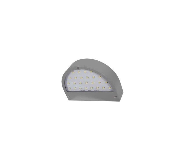 Aplique de exterior metal color gris serie juba cm