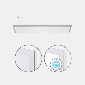 painel led rectangular alumínio cor níquel série voltaire 60cm