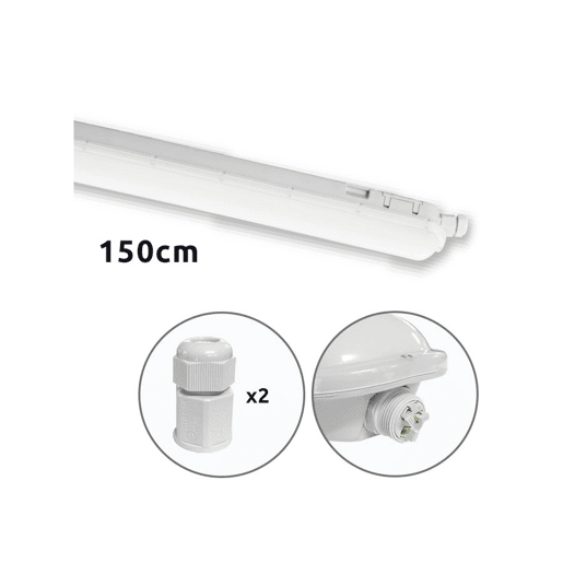 Downlight de policarbonato cor cinzenta série lazurita 150cm