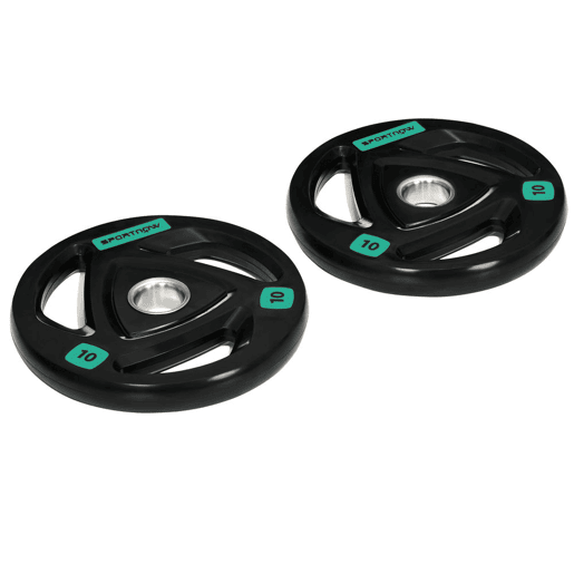 SPORTNOW Conjunto de 2 Discos de Pesos Olimpicos 10kg Ferro Fundido Placas de Peso Revestido em Borracha com Orifício de 5cm para Treinamento Fitness em Ginásio Casa Ø32x4cm Preto SPORTNOW Conjunto de 2 Discos de Pesos Olimpicos 10kg Ferro Fundido Placas de Peso Revestido em Borracha com Orifício de 5cm para Treinamento Fitness em Ginásio Casa Ø32x4cm Preto