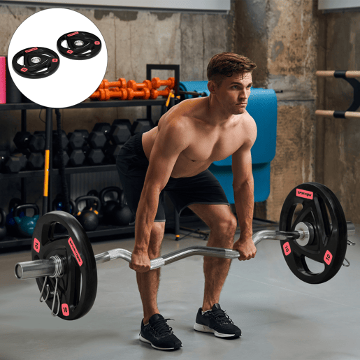 SPORTNOW Conjunto de 2 Discos de Pesos Olimpicos 10kg Ferro Fundido Placas de Peso Revestido em Borracha com Orifício de 5cm para Treinamento Fitness em Ginásio Casa Ø32x4cm Preto SPORTNOW Conjunto de 2 Discos de Pesos Olimpicos 10kg Ferro Fundido Placas de Peso Revestido em Borracha com Orifício de 5cm para Treinamento Fitness em Ginásio Casa Ø32x4cm Preto