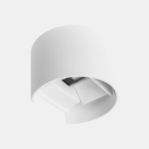 candeeiro de parede exterior em alumínio branco série simonte 12cm