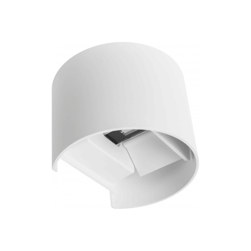 candeeiro de parede exterior em alumínio branco série simonte 12cm