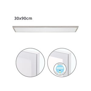 painel led rectangular alumínio cor níquel série voltaire 90cm