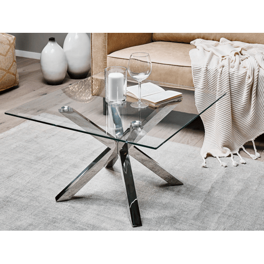 Mesa de centro STARLIGHT Vidro de segurança (temperado) Prateado