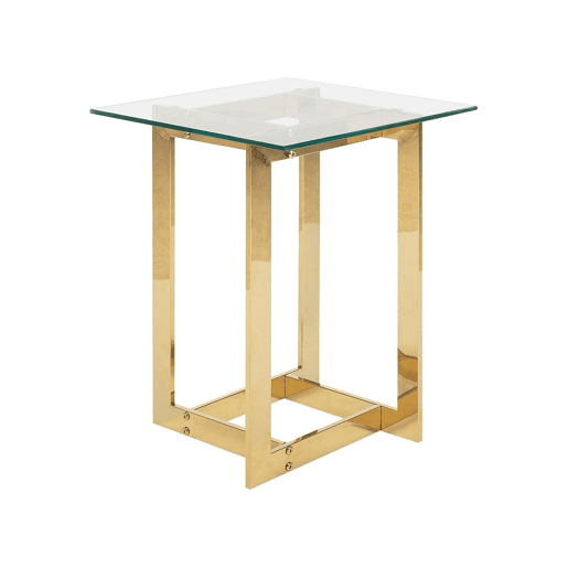 Mesa de apoio CRYSTAL Vidro de segurança (temperado) Dourado
