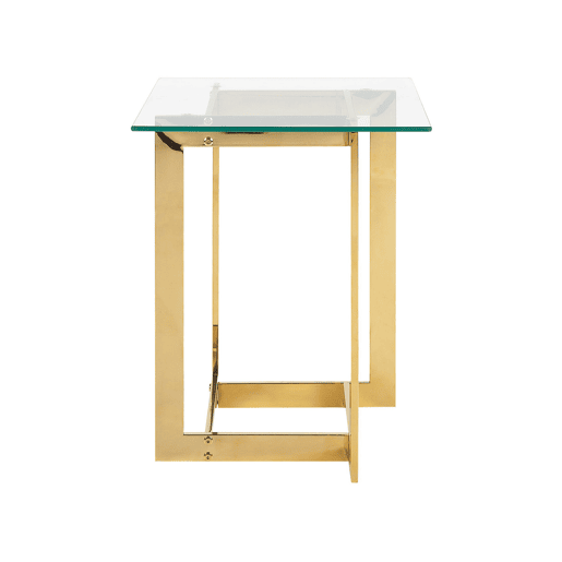 Mesa de apoio CRYSTAL Vidro de segurança (temperado) Dourado