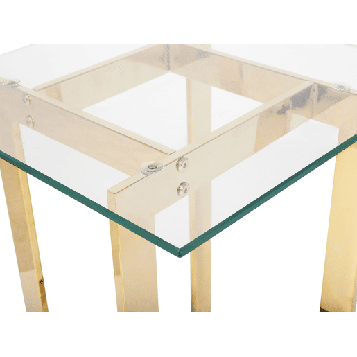 Mesa de apoio CRYSTAL Vidro de segurança (temperado) Dourado