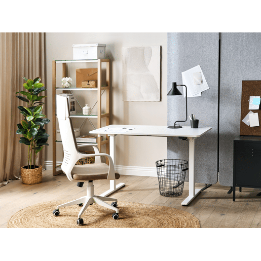 Secretária de pé ajustável eletricamente GRIFTON Branco 120 cm 60 cm