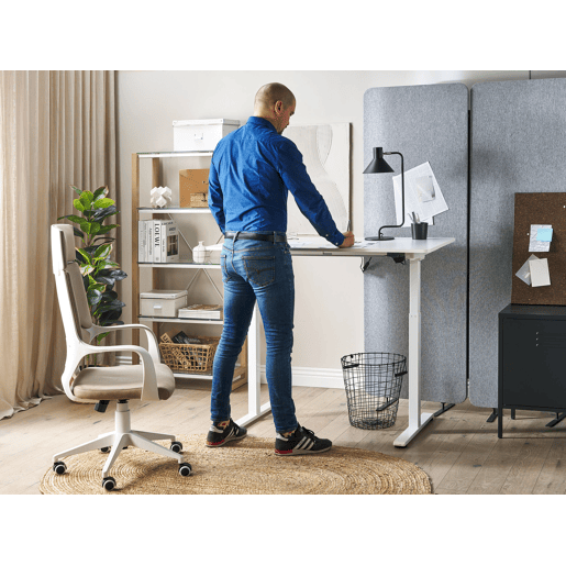 Secretária de pé ajustável eletricamente GRIFTON Branco 120 cm 60 cm