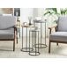 Beliani Conjunto de 3 mesas auxiliares TEXON 36x36 Beliani Conjunto de 3 mesas auxiliares TEXON 36x36 Negro
