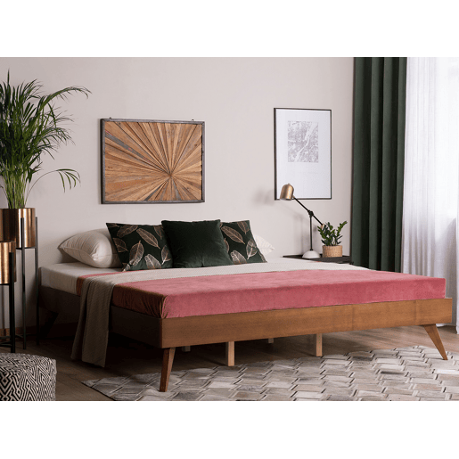 Cama sem cabeceira BERRIC 180 x 200 cm Madeira escura de freixo