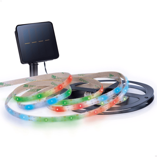 Tiras de LED solares multicoloridas autoadesivas Aktive