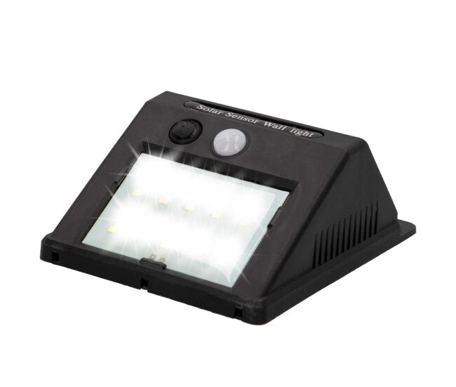 Aplique luz solar 8 led con sensor de movimiento aktive tech