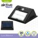 Aplique luz solar 8 led con sensor de movimiento Aktive Tech Aplique luz solar 8 led con sensor de movimiento Aktive Tech Negro