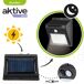 Aplique luz solar 8 led con sensor de movimiento Aktive Tech Aplique luz solar 8 led con sensor de movimiento Aktive Tech Negro