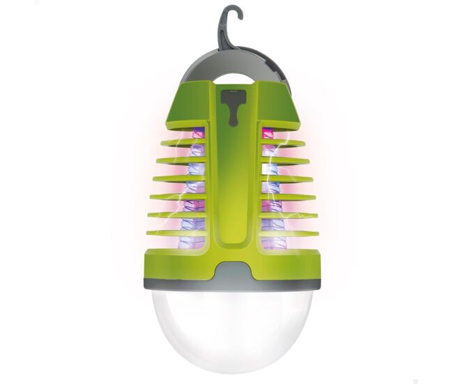 Lámpara mata mosquitos uv c/luz led nocturna aktive