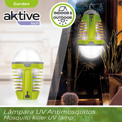 Lâmpada UV Mosquito Killer com Luz Noturna LED Aktive
