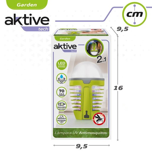 Lâmpada UV Mosquito Killer com Luz Noturna LED Aktive