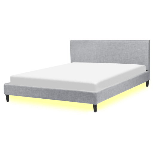 Beliani Cama com LED PoliƩster FITOU Beliani Cama com LED PoliƩster FITOU