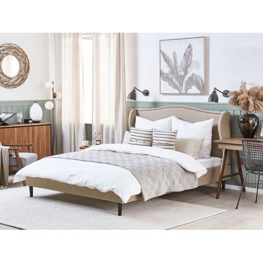 Cama Tecido COLMAR 180 x 200 cm Cor de areia