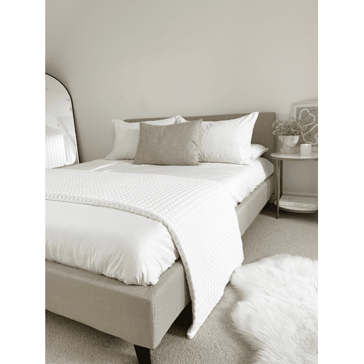 Cama Tecido FITOU 160 x 200 cm Creme