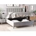 Beliani Cama con almacenaje Terciopelo SEZANNE 150x215 Beliani Cama con almacenaje Terciopelo SEZANNE 150x215 Gris Claro