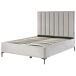 Beliani Cama con almacenaje Terciopelo SEZANNE 150x215 Beliani Cama con almacenaje Terciopelo SEZANNE 150x215 Gris Claro