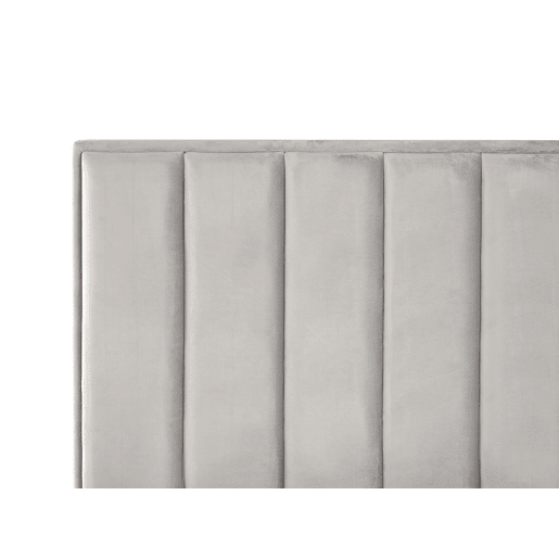 Cama baú Veludo SEZANNE 140 x 200 cm Cinzento claro