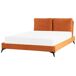 Beliani Cama Terciopelo MELLE Beliani Cama Terciopelo MELLE Naranja