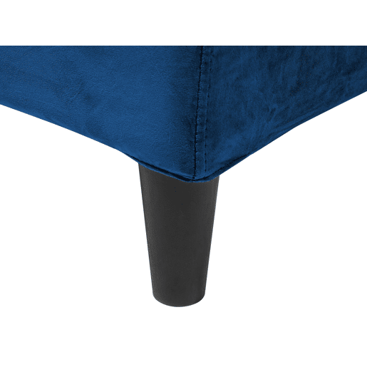 Cama Veludo FITOU 160 x 200 cm Azul escuro