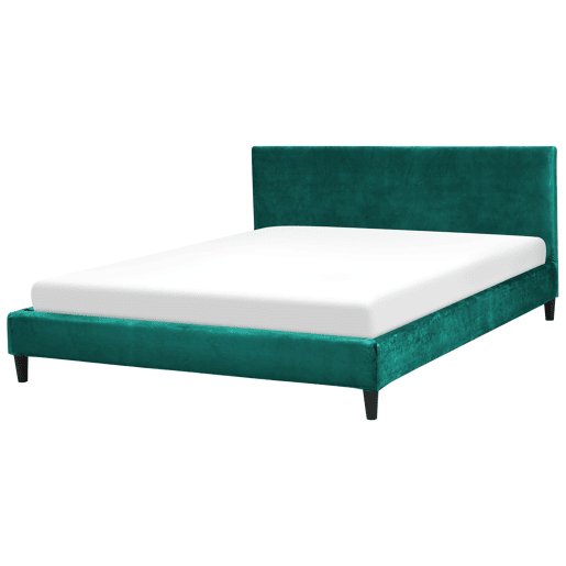 Cama Veludo FITOU 180 x 200 cm Verde escuro
