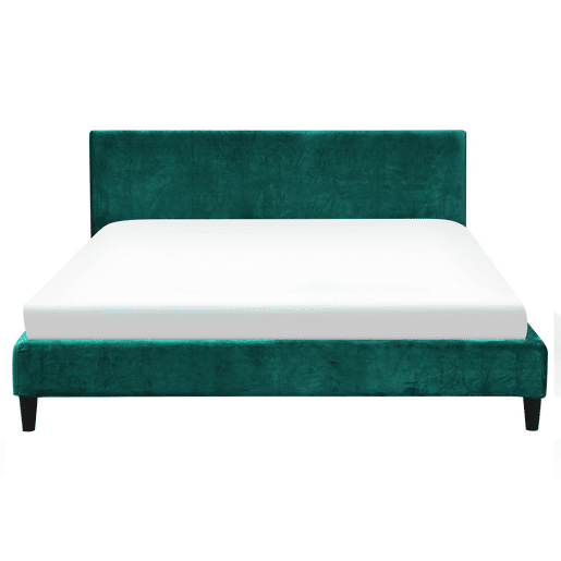 Cama Veludo FITOU 180 x 200 cm Verde escuro