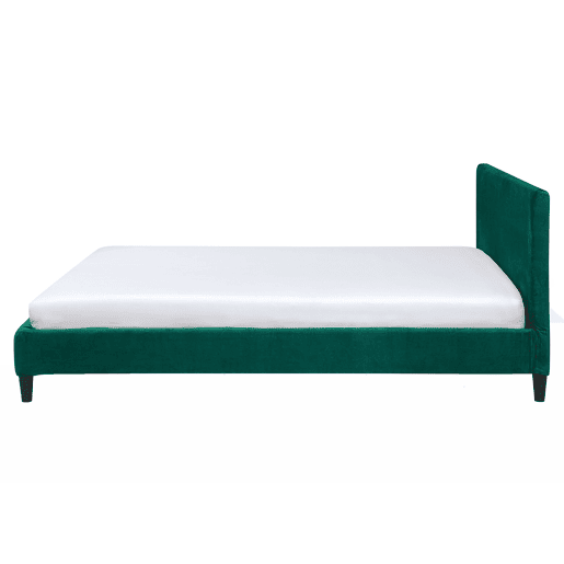 Cama Veludo FITOU 180 x 200 cm Verde escuro