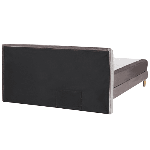 Cama continental Veludo MARQUISE 180 x 200 cm Cinzento