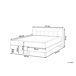 Beliani Cama continental Terciopelo MARQUISE 171x213 Beliani Cama continental Terciopelo MARQUISE 171x213 Gris