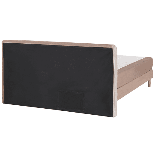 Cama continental Veludo MARQUISE 160 x 200 cm Creme